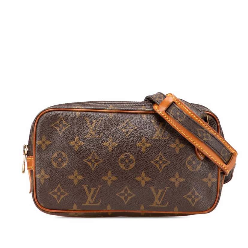 Louis Vuitton Monogram Pochette Marly Bandouliere Brown Canvas Good condition - Front View