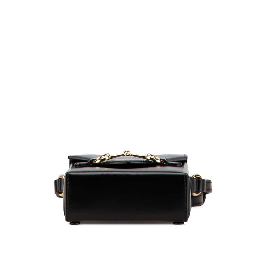 Gucci Mini Leather Horsebit 1955 Crossbody Black Leather Good condition - Inside View
