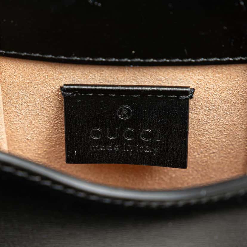 Gucci Mini Leather Horsebit 1955 Crossbody Black Leather Good condition - Box View