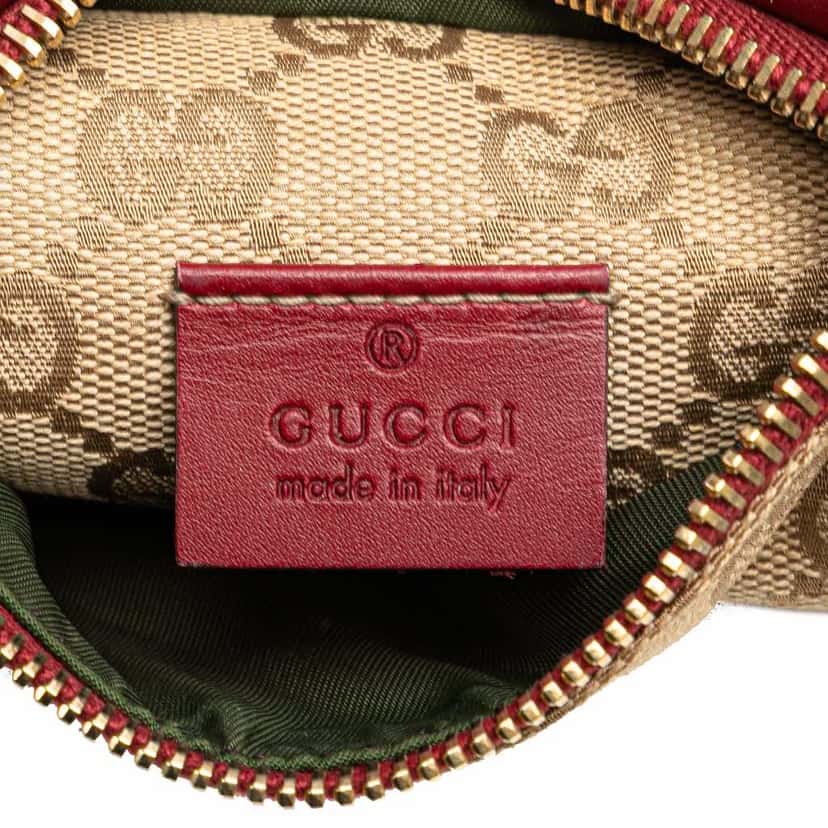 Gucci GG Canvas Web Double Pocket Belt Bag Brown Good condition - Box View