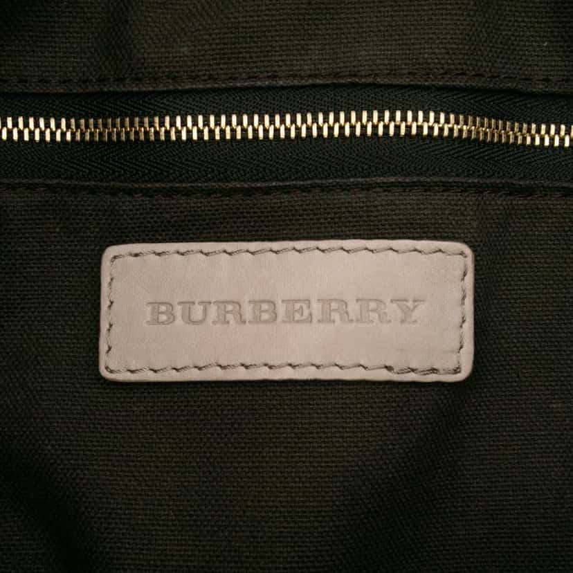 Burberry Smoke Check Coated Canvas Studded Heart Boston Bag Brown Good condition - Box View
