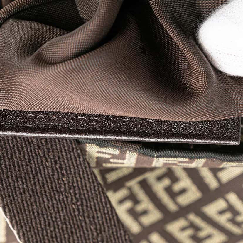 Fendi Zucchino Canvas Crossbody Brown Good condition - Box View