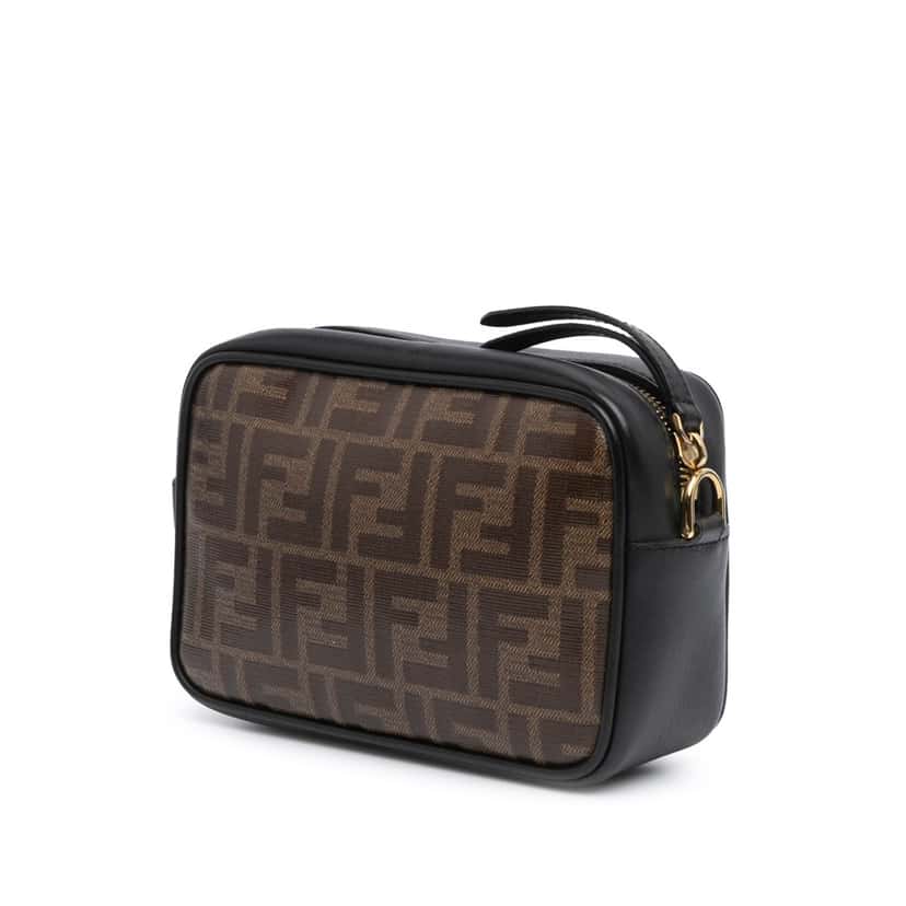 Fendi Zucca Coated Canvas Camera Crossbody Brown Good condition - Back View