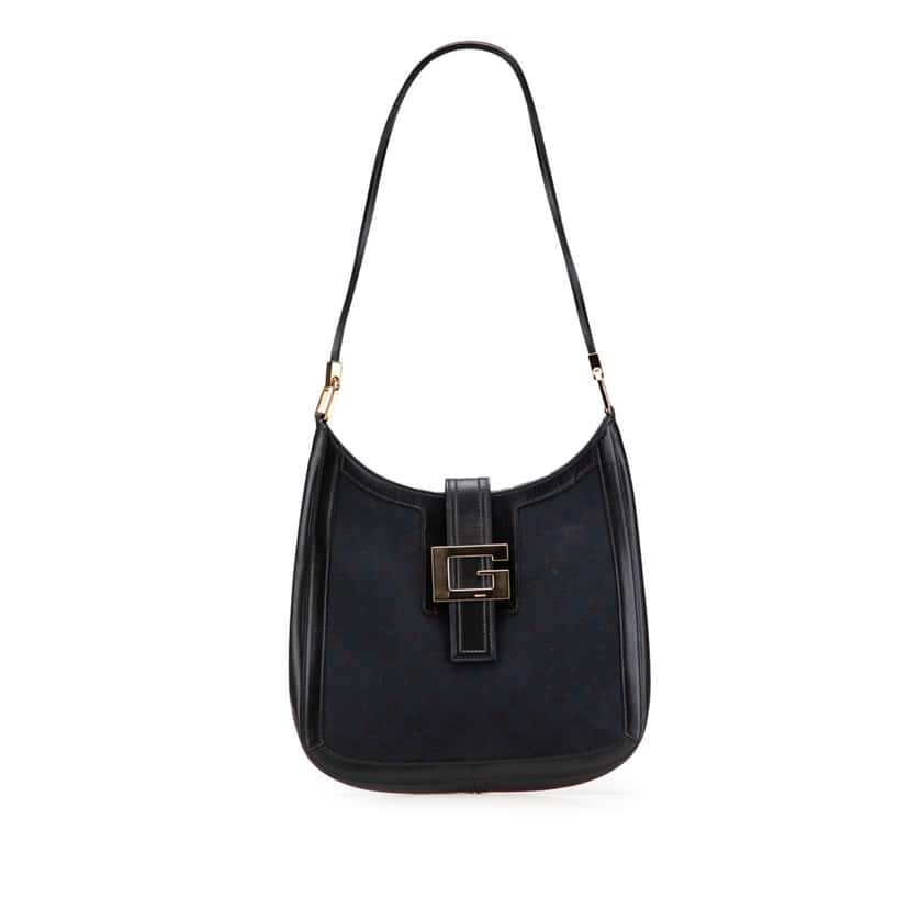 Gucci GG Canvas Shoulder Bag Blue Good condition - Front View
