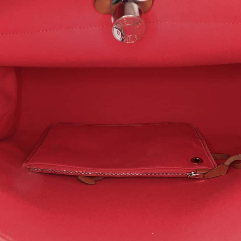 Hermès Toile Herbag Zip 39 Pink Good condition - Model View