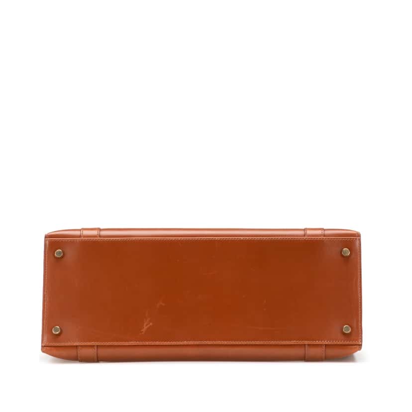 Hermès Box Calf Drag 37 Handbag Brown Leather Good condition - Inside View