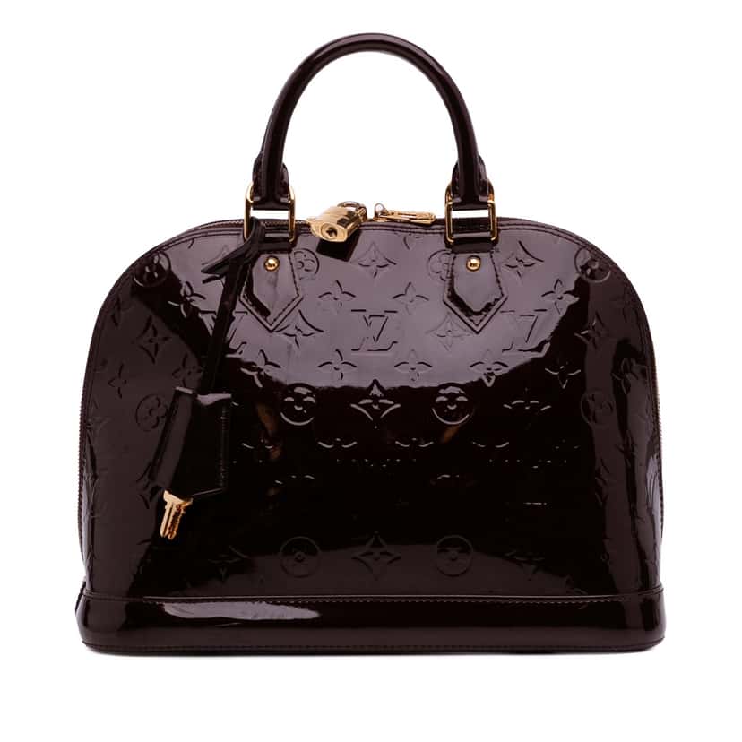 Louis Vuitton Monogram Vernis Alma PM Purple Leather Good condition - Front View