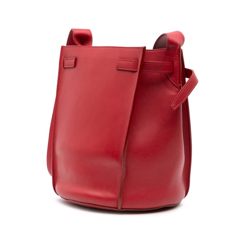 Celine Leather Big Bag Bucket Crossbody Red Leather Good condition - Back View