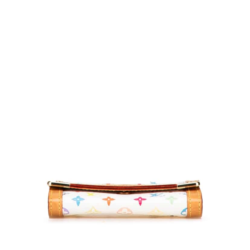 Louis Vuitton Monogram Multicolore Porte Monnaie Plat White Canvas Good condition - Inside View