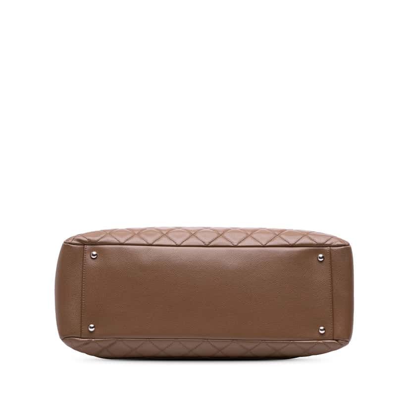 Chanel Caviar Grand Shopping Tote XL Brown Leather Good condition - Inside View