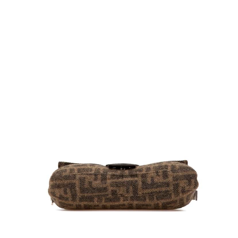 Fendi Mini Zucca Wool Baguette Brown Good condition - Inside View