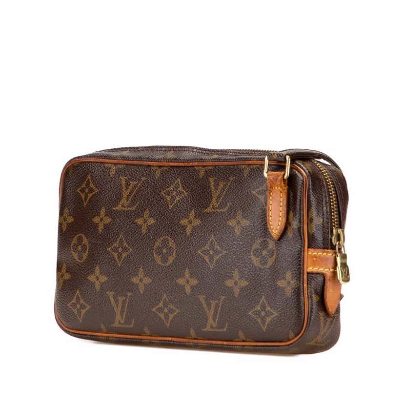 Louis Vuitton Monogram Pochette Marly Bandouliere Brown Canvas Fair condition - Back View