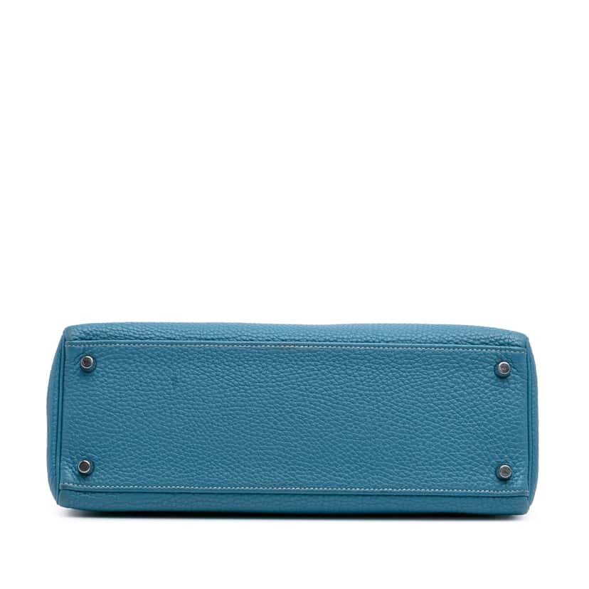 Hermès Togo Kelly II Retourne 32 Blue Leather Good condition - Inside View