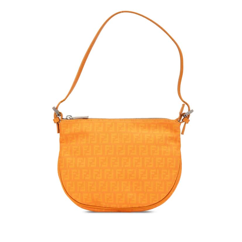 Fendi Zucchino Canvas Hobo Orange Good condition - Front View