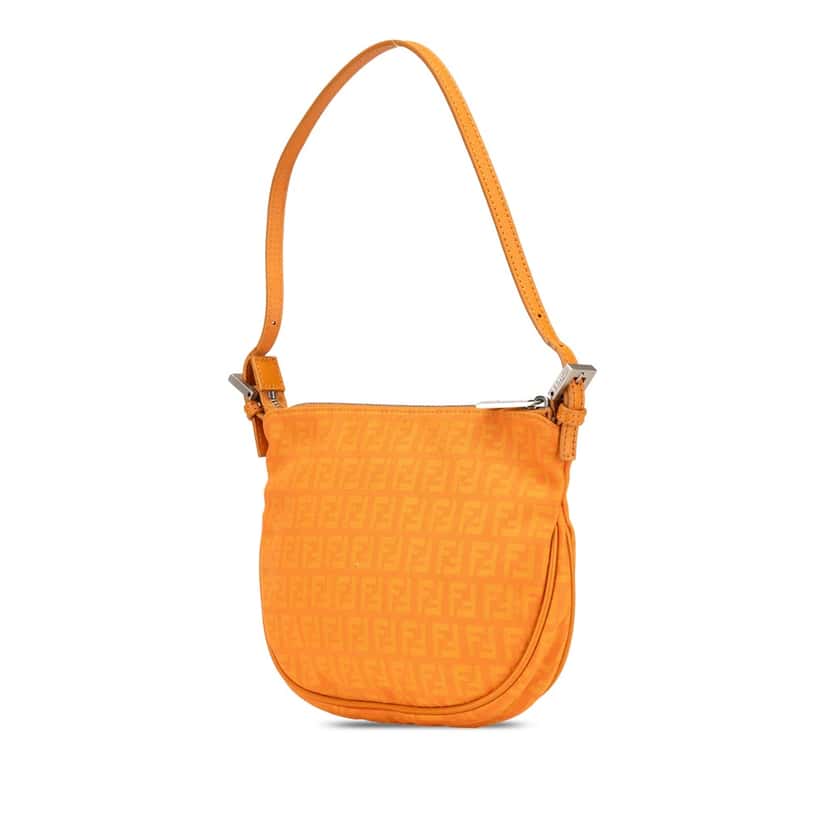 Fendi Zucchino Canvas Hobo Orange Good condition - Back View