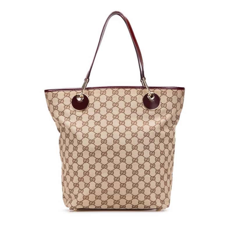 Gucci Large GG Canvas Eclipse Tote Brown Good condition - Front View