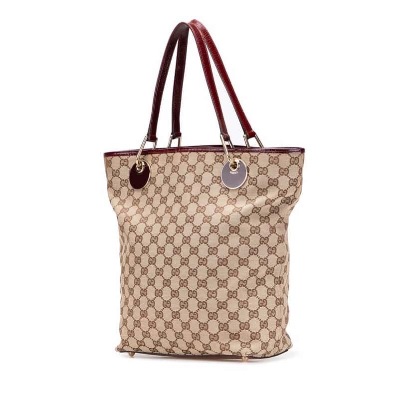 Gucci Large GG Canvas Eclipse Tote Brown Good condition - Back View