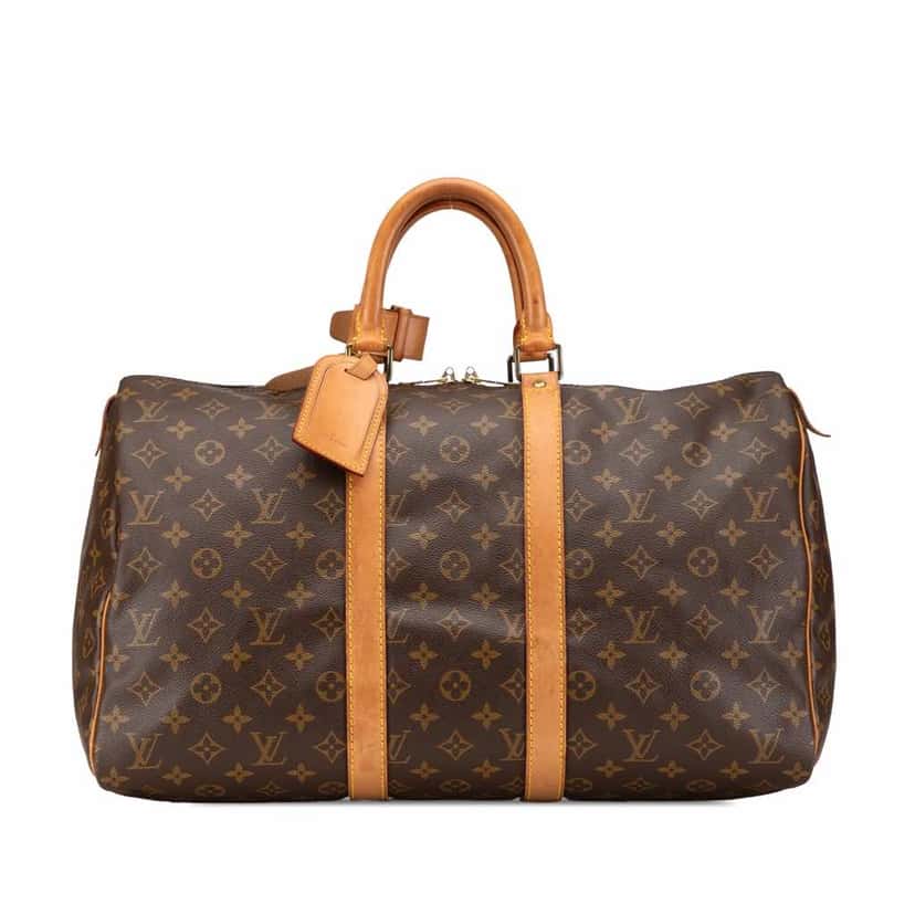 Louis Vuitton Monogram Keepall 45 Brown Canvas Good condition - Front View