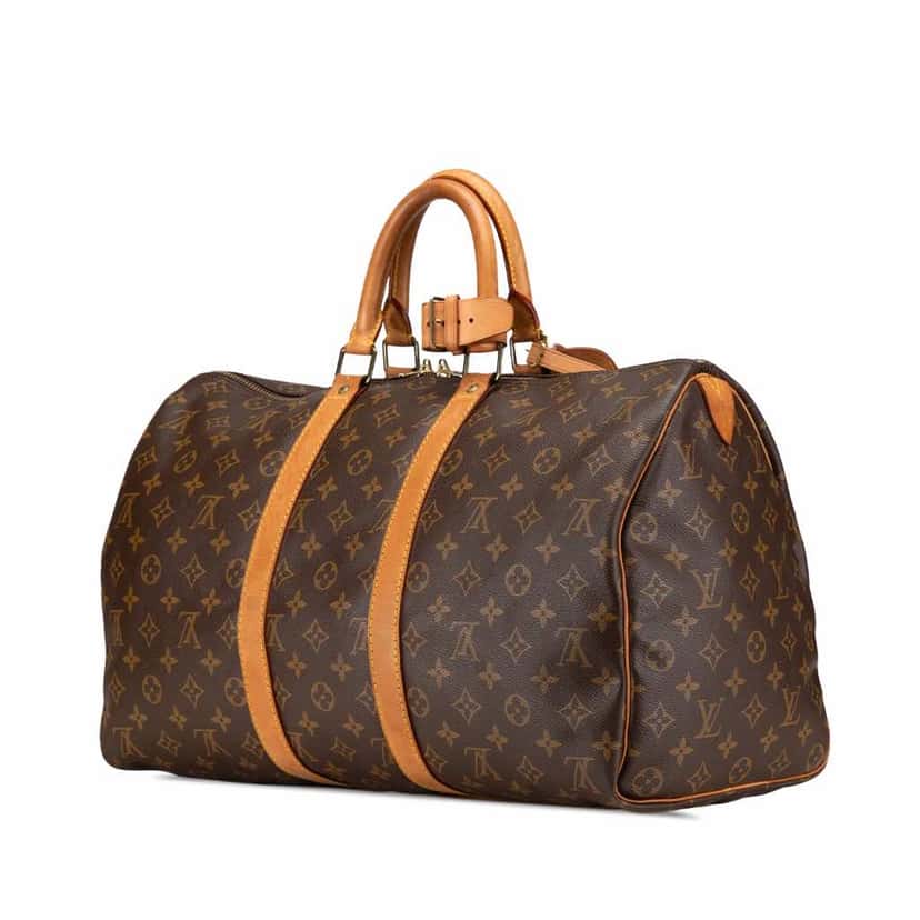 Louis Vuitton Monogram Keepall 45 Brown Canvas Good condition - Back View