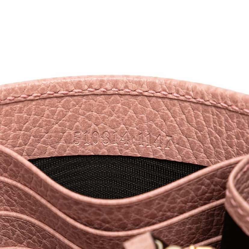 Gucci Interlocking G Dollar Wallet on Chain Pink Leather Good condition - Box View