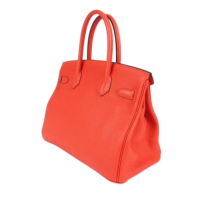 Hermès Togo Birkin Retourne 30 Red Leather Very good condition - Back View