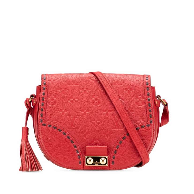Louis Vuitton Monogram Empreinte Junot Red Leather Good condition - Front View