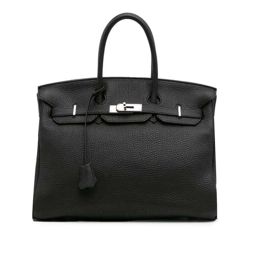 Hermès Togo Birkin Retourne 35 Black Leather Good condition - Front View