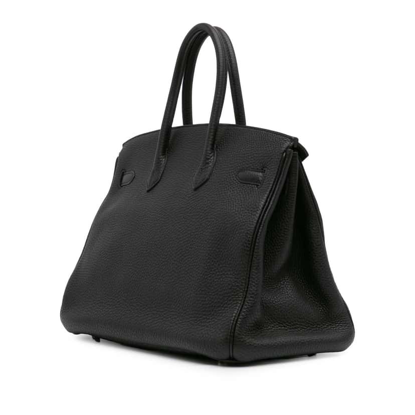 Hermès Togo Birkin Retourne 35 Black Leather Good condition - Back View