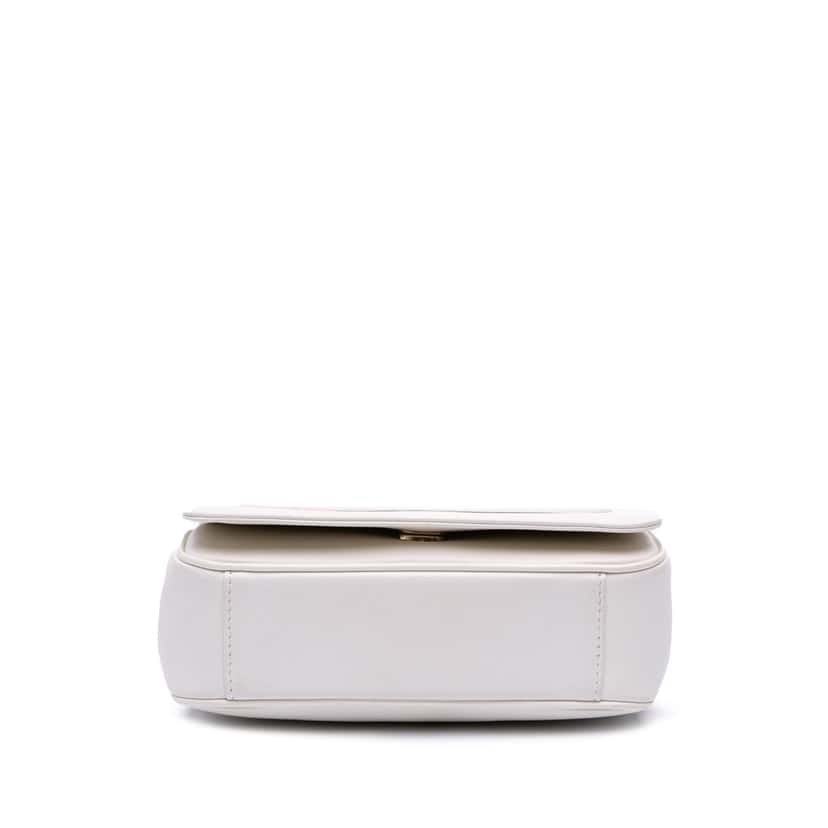 Chanel Lambskin CC Mania Flap White Leather Very good condition - Inside View