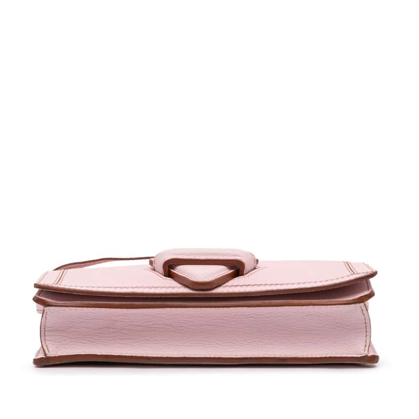 Loewe Mini Grained Calfskin Barcelona Crossbody Pink Leather Good condition - Inside View