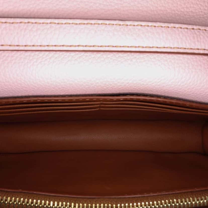 Loewe Mini Grained Calfskin Barcelona Crossbody Pink Leather Good condition - Model View