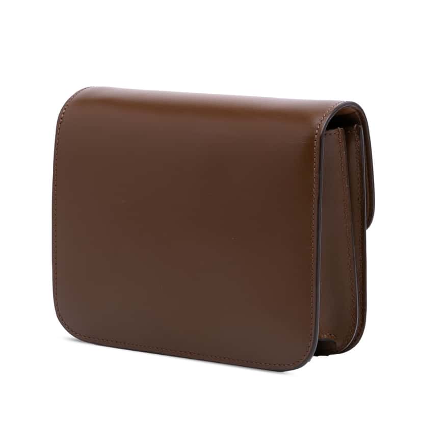 Celine Teen Calfskin Classic Box Brown Leather Good condition - Back View