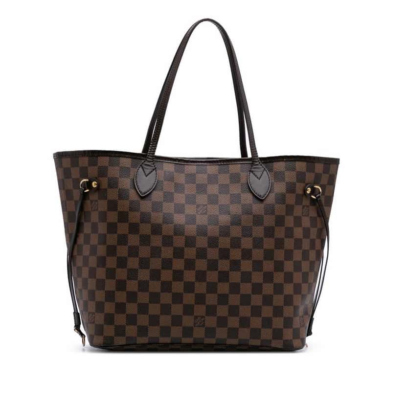Louis Vuitton Damier Ebene Neverfull MM Brown Canvas Good condition - Front View