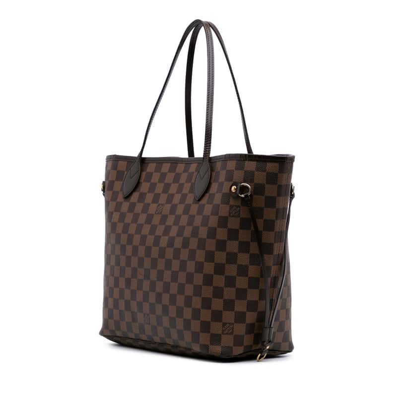 Louis Vuitton Damier Ebene Neverfull MM Brown Canvas Good condition - Back View