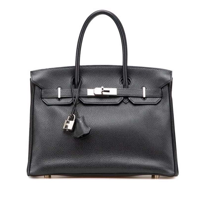 Hermès Togo Birkin Retourne 30 Black Leather Good condition - Front View