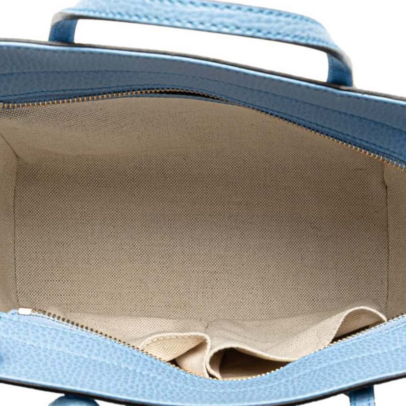 Gucci Mini Leather Swing Satchel Blue Leather Good condition - Model View
