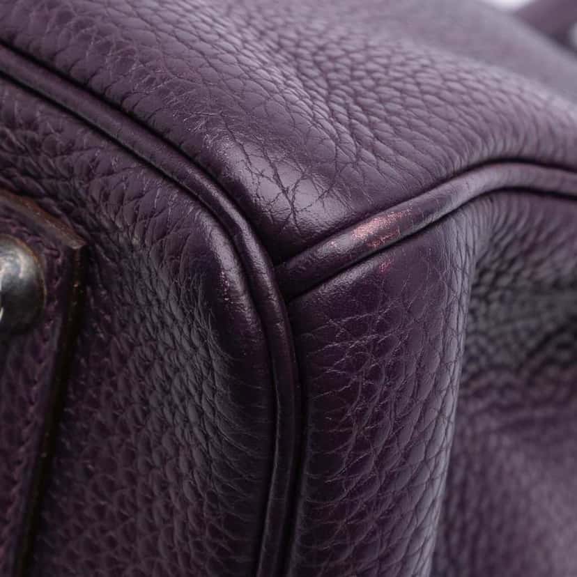 Hermès Togo Birkin Retourne 35 Purple Leather Good condition - Box View