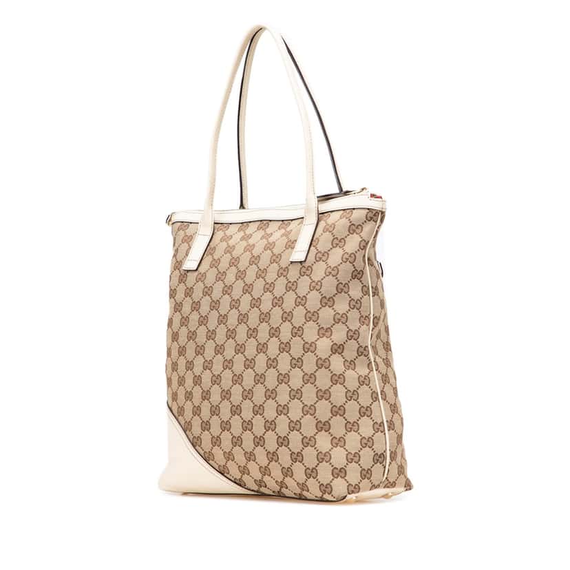 Gucci GG Canvas Britt Tote Brown Very good condition - Back View