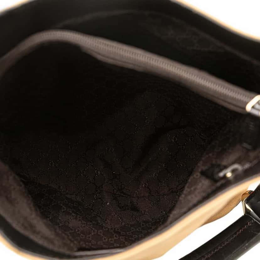 Gucci Canvas Web Shoulder Bag Brown Very good condition - Model View