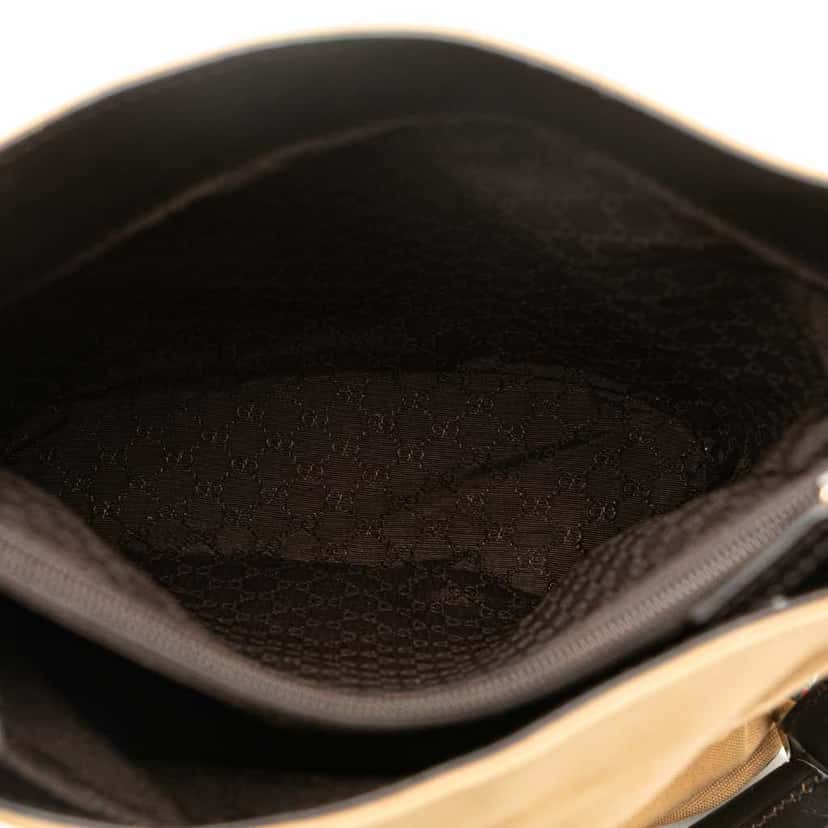 Gucci Canvas Web Shoulder Bag Brown Very good condition - Box View