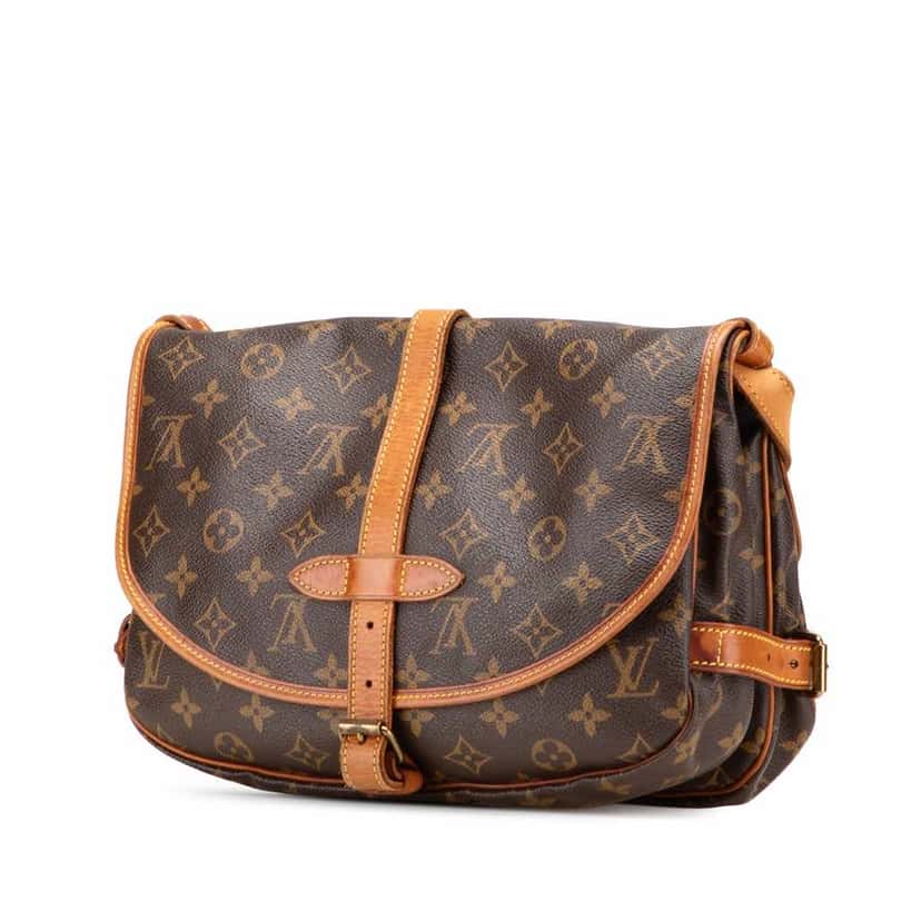 Louis Vuitton Monogram Saumur 30 Brown Canvas Good condition - Back View