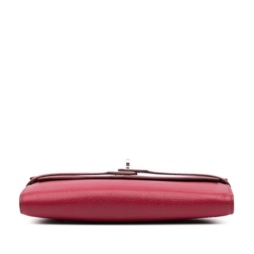 Hermès Epsom Kelly Longue Wallet Red Leather Good condition - Inside View