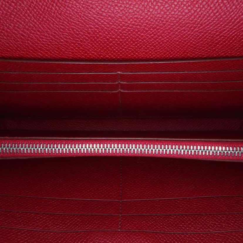 Hermès Epsom Kelly Longue Wallet Red Leather Good condition - Model View