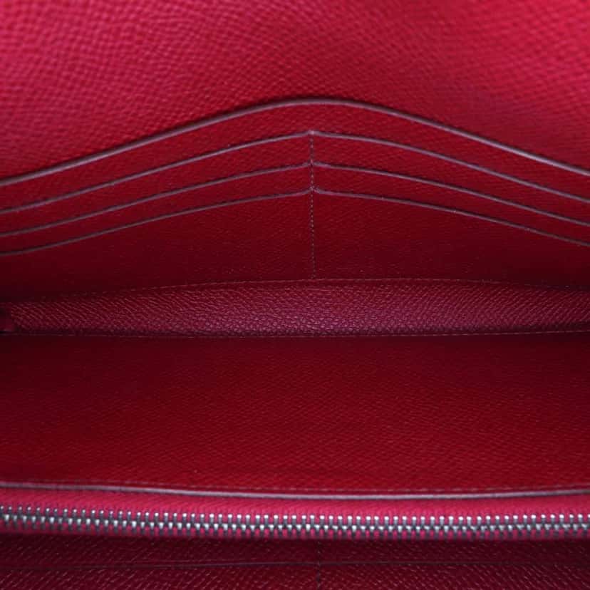 Hermès Epsom Kelly Longue Wallet Red Leather Good condition - Box View
