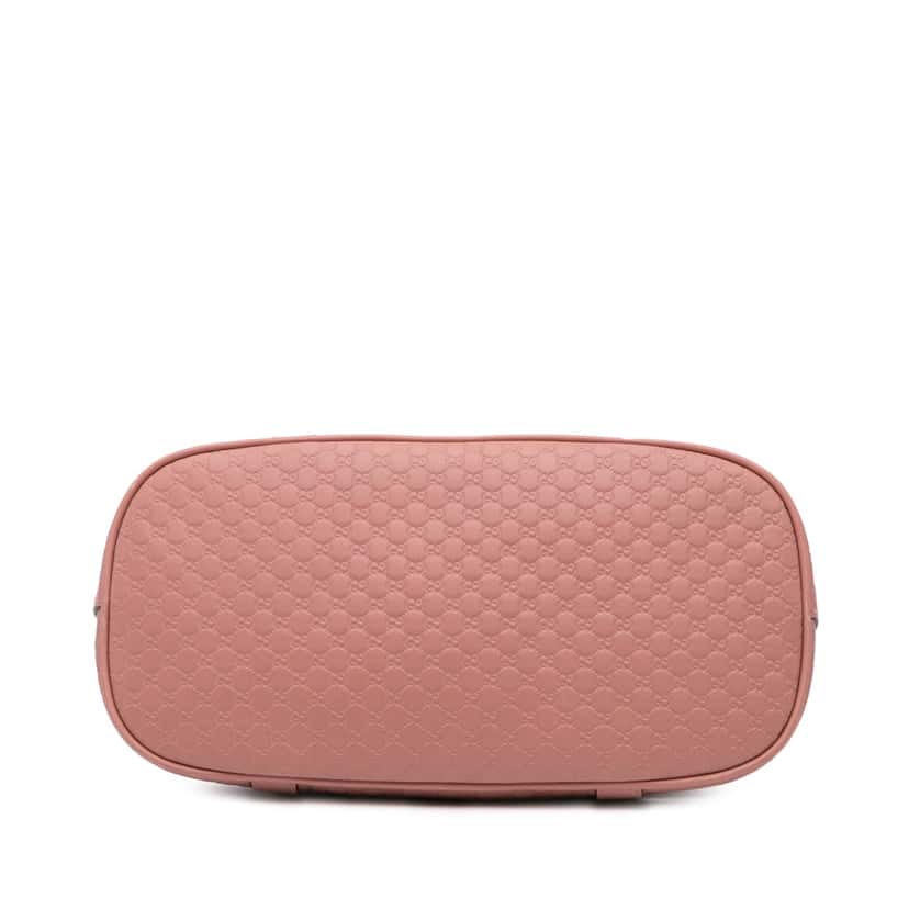 Gucci Medium Microguccissima Dome Satchel Pink Leather Good condition - Inside View