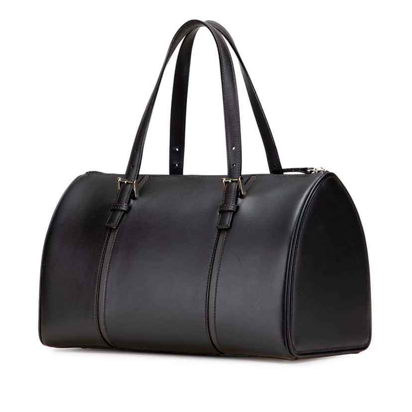 Burberry Leather Boston Bag Black Leather Good condition - Back View