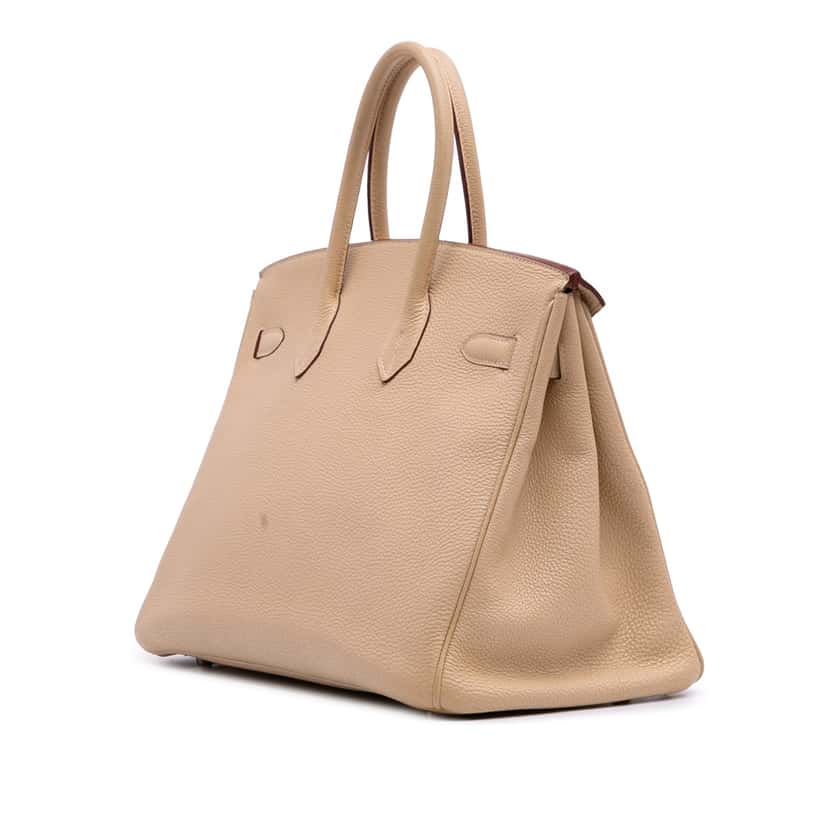 Hermès Togo Birkin Retourne 35 Brown Leather Good condition - Back View