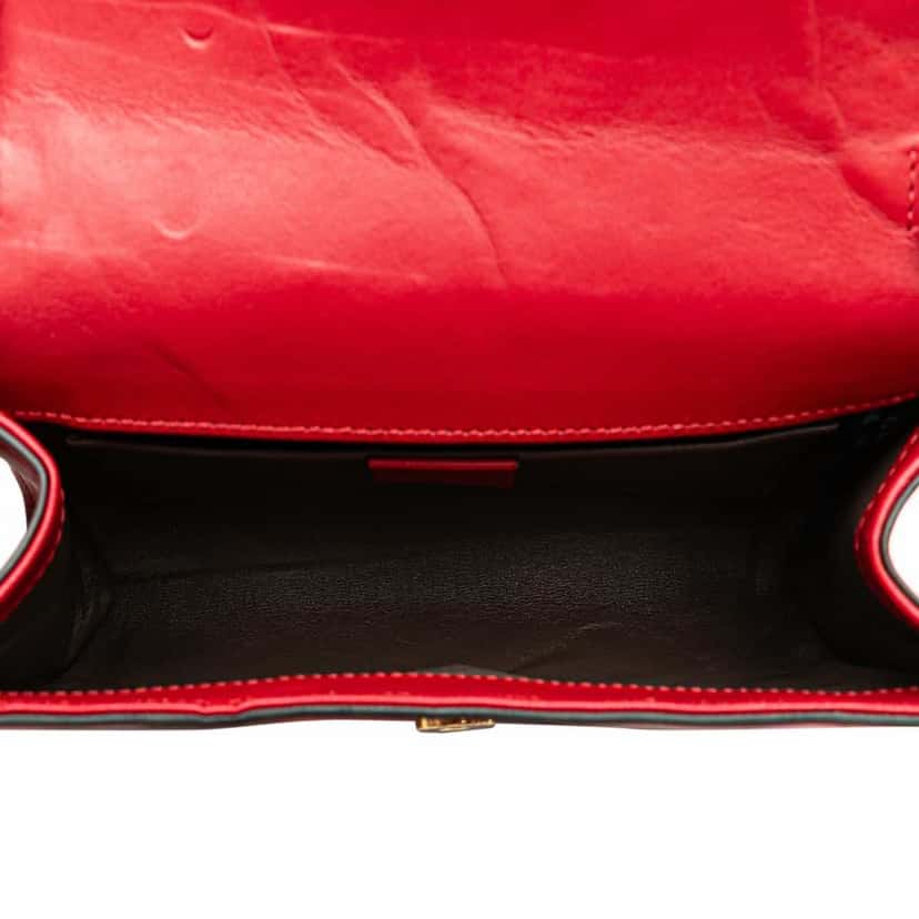 Gucci Small Leather Zumi Satchel Red Leather Very good condition - Model View