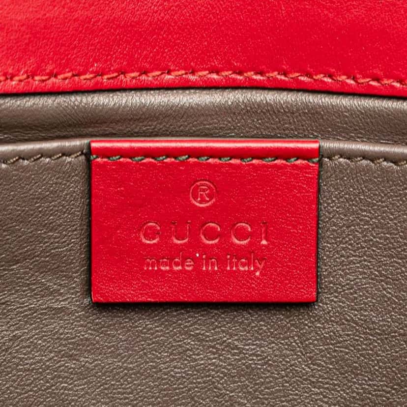 Gucci Small Leather Zumi Satchel Red Leather Very good condition - Box View