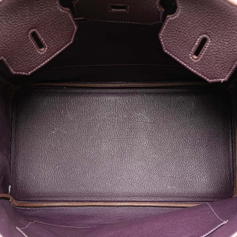 Hermès Togo Birkin Retourne 35 Purple Leather Good condition - Model View